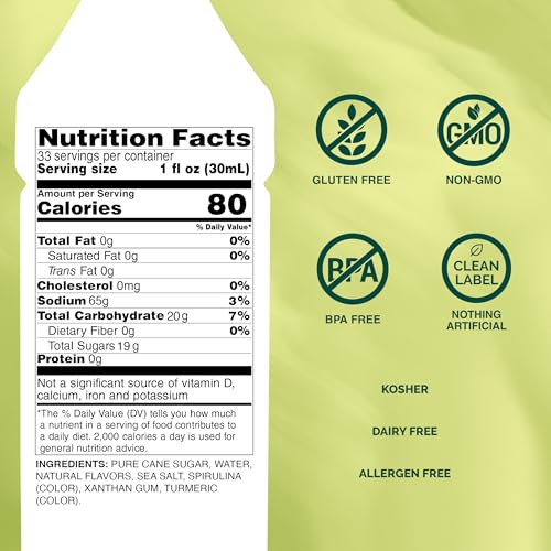 Monin - Pistachio Syrup | Rich & Buttery Sweetness, Premium Syrup for Coffee, Cold Brews & More | Clean Label with No Artificial Flavors, No Artificial Preservatives (BPA Free Bottle, 33.8 fl oz)