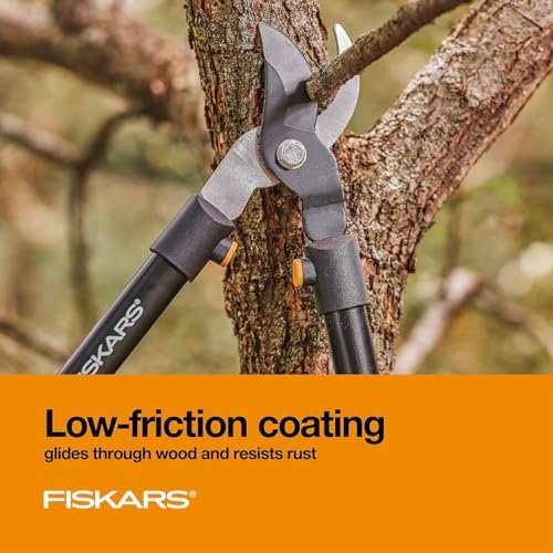 Fiskars 28" Loppers for Tree Trimming, Heavy Duty, Rust-Resistant Sharp Bypass Steel Blade Loppers, Branch Cutter up to 1.5" Diameter Cut Capacity, Shock-Absorbing Handle, Garden Tools