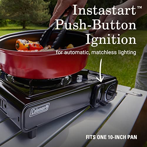 Coleman Classic 1-Burner Butane Stove, Portable Camping Cooktop with Carry Case & InstaStart Ignition, Adjustable Burner with 7650 BTUs of Power