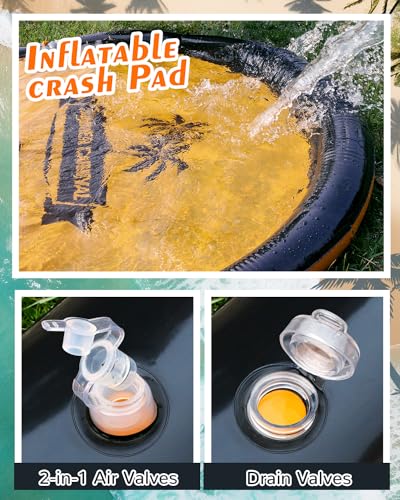32ft Slip Water and Slide for Kids Adults, Extra Long Backyard Water Slide with Pool and 2 Inflatable Bodyboards, Summer Outdoor Games Water Toys