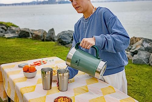 Stanley Stay-Chill Pitcher 64 oz | Cold Water, Beer, and Drink Pitcher with Lid | Large Capacity Durable Beverage Container with Handle | Insulated Stainless Steel | BPA-Free