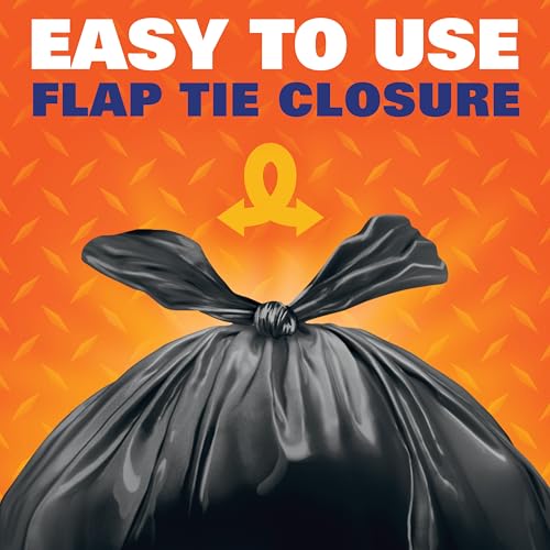 Hefty Easy Flaps Multipurpose Large Trash Bags, 30 Gallon, 40 Count