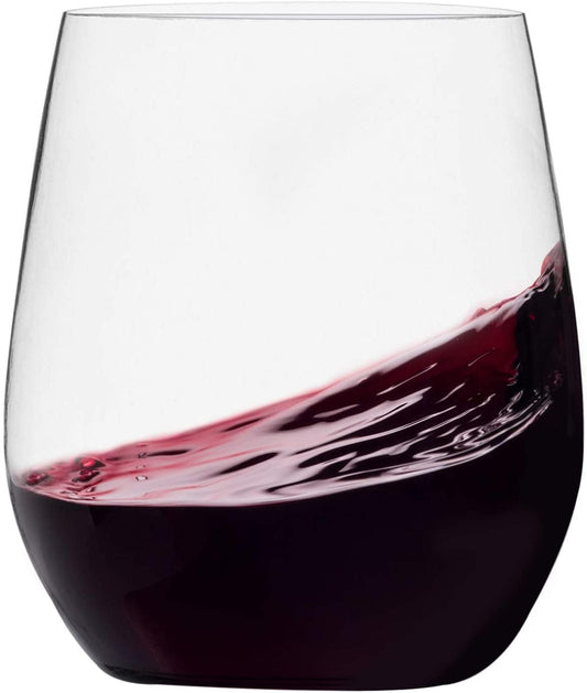 Munfix Plastic Stemless Wine Glasses, Disposable 10 Oz Clear Wine Cups Shatterproof Recyclable and BPA-Free, 48 Pack