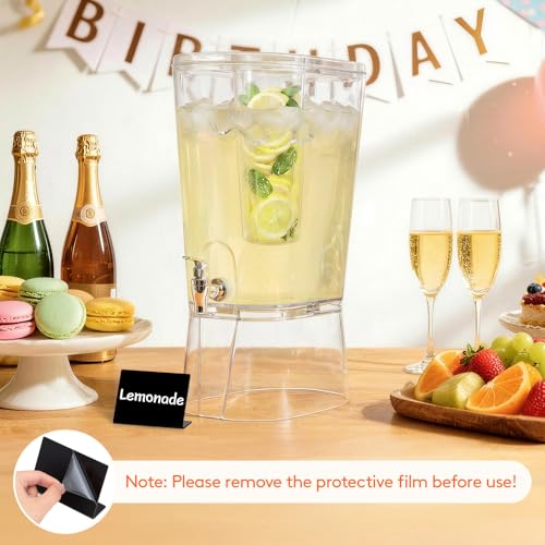 Lifewit 3 Gallon Drink Dispenser for Parties, Large Plastic Beverage Container for Juice/Tea/Soda with Stand & Ice Core, Clear Lemonade Dispenser with Spigot, BPA Free Water Pitcher for Hosting