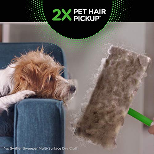 Sweep + Mop, Dry Pads Refill, Floor Cleaner for Dirt, Dust, Hair, Cleaning Cloths for Mopping Home, Bathroom, Kitchen, All Purpose Multi-Surface Floor Wipes, Heavy Duty, Pet, 32 Count