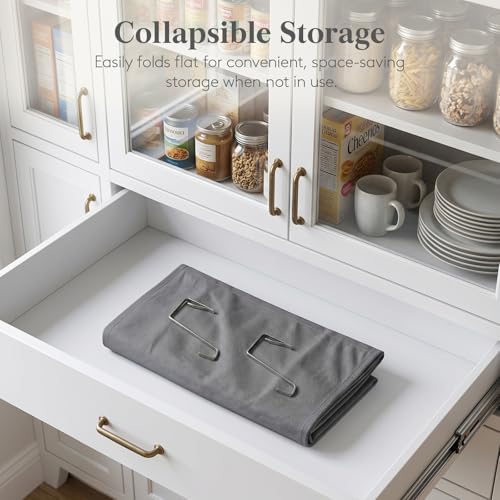 Lifewit Over the Door Storage, 5 Section Cabinet Door Organizers Dark Gray