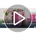 DecorRack Pink Plastic Cups, 12 oz Disposable Cups, Reusable Party Supplies (40 Count)