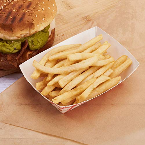 Karat Paper Food Trays Disposable [0.5 LB - 1,000 ct] Sturdy Food Boats, Leak Resistant | Ideal for Snacks, Nachos and Finger Foods
