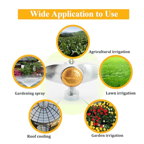 360 Degree Metal Spot Sprinkler,Small Sprinkler Garden for Small Areas Lawn Sprinklers for Yard Circle Pattern with Gentle Water Flow Garden Watering (1, Yellow)