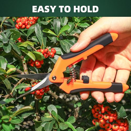 EWPJDK 3 Pack Garden Pruning Shears, Stainless Steel Shears, Gardening Shears, Scissors, Garden Clippers, Pruning Snips, Pruning Shears for Gardening Tools