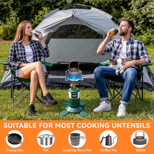 KOMAN Camping Propane Stove,Portable Camping Stove, Backpacking Stove Propane Camping Stove,10000BTU Single Burner Propane Stove for Outdoor Cooking,Fuel by 16 Oz Propane Cylinder (Fuel not Included)
