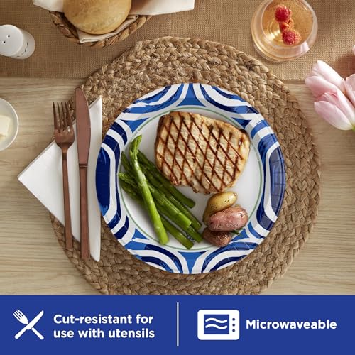 Dixie Ultra, Large Paper Plates, 10 Inch, 172 Count (4 packs of 43 plates), 3X Stronger*, Heavy Duty, Microwave-Safe, Soak-Proof, Cut Resistant, Disposable Plates For Heavy, Messy Meals