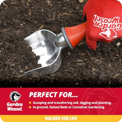 Garden Weasel Potting Scoop - Oversized | Dig and Transport | Planting and Gardening Hand Digging Tools, Heavy Duty Soil Scoop, Mini Gardening Shovel | 91362 | Gift for Mom, Idea
