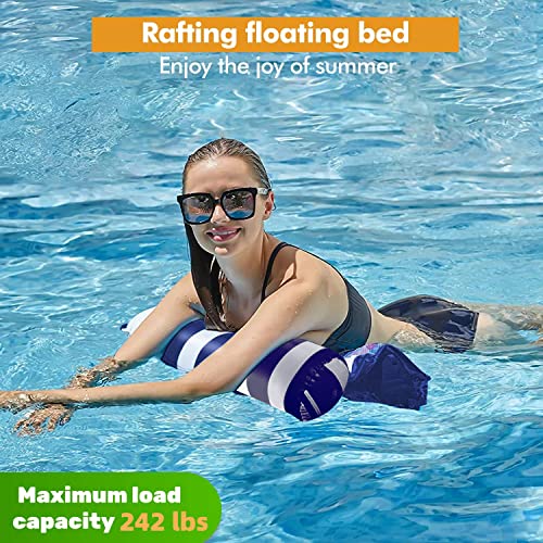 4 Pack Upgrated XL Water Pool Floats, 4-in-1 (Hammock, Saddle, Lounge Chair, Drifter) Multi-Purpose Water Pool Float, Non-Stick PVC Material.