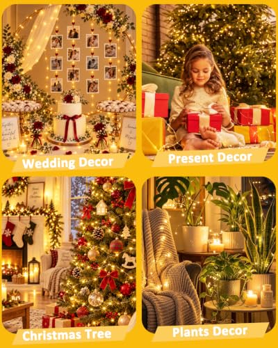 4 Pack 60 LED Fairy Lights Battery Operated with Timer, 20 FT String Lights