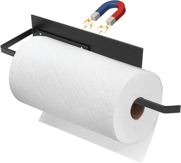Paper Towel Holder, Magnetic Paper Towel Holder for Fridge, Toilet Paper Roll Holder Magnet Towel Rack Wall Mount Fridge Organizer