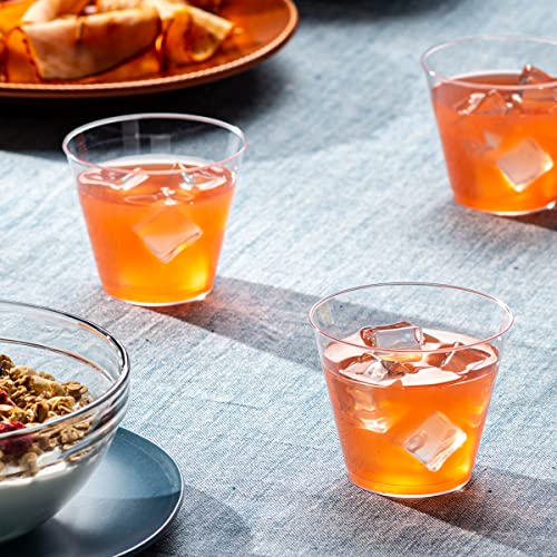 SETUP 5 oz Clear Hard Plastic Shot Glasses [200 Count] Small Disposable Shot Cups for Cocktails & Parties