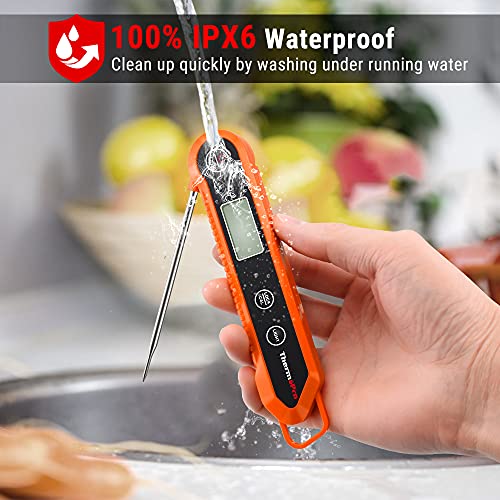 ThermoPro Digital Instant Read Meat Thermometer for Grilling Waterproof Kitchen Food Thermometer with Calibration & Backlight Baking Bread Candy Thermometer Cooking Tools Utensils