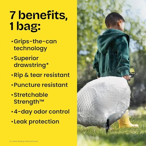 Glad ForceFlex Tall Kitchen Trash Bags, 13 Gallon, Gain Moonlight Breeze, 110 Ct (Package May Vary)