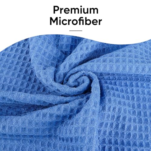 HOMEXCEL Hot Yoga Towels 2 Pack, (26.5" x 72") Non-Slip & Ultra-Absorbent Microfiber Yoga Mat Towels for Hot Yoga, Pilates, Exercise, Fitness, Bikram and Workout, Blue/Pink