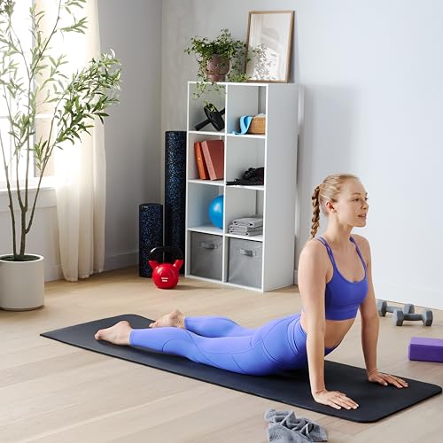 Basics Extra Thick Exercise Yoga Mat with Carrying Strap