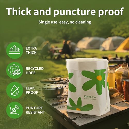 Disposable Car Garbage Bin Bags, Vomit Trash Bags made with Recycled HDPE for Boat, Plane, Travel, Camping, Bedroom, Study Room, Office and Car, 20 pcs