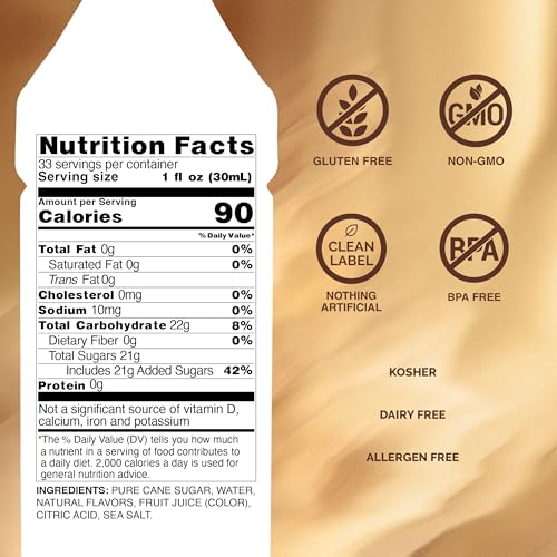 Monin - Hazelnut Syrup, Nutty Taste of Caramelized Hazelnut, Natural Flavors, Great for Mochas, Lattes, Smoothies, Shakes, and Cocktails, Non-GMO, Gluten-Free (1 Liter)