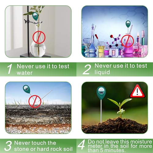 XLUX Long Probe Deep Use Soil Moisture Meter, Water Monitor Indicator Sensor, Hygrometer for Outdoor Indoor Large Pot Plants, Flower, Gardening, Farming