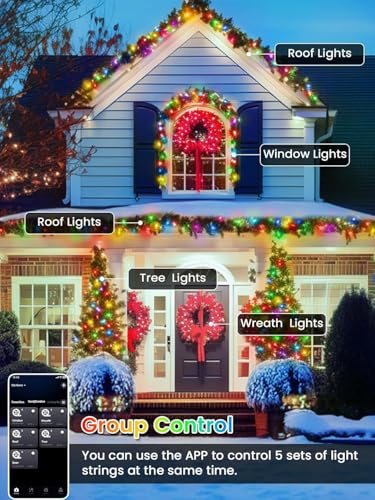 240LED Smart Color Changing String Lights 92FT Halloween Lights App Remote