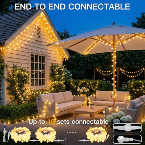 suddus Globe String Lights Indoor, 43 FT 100 Led Fairy Lights Plug in