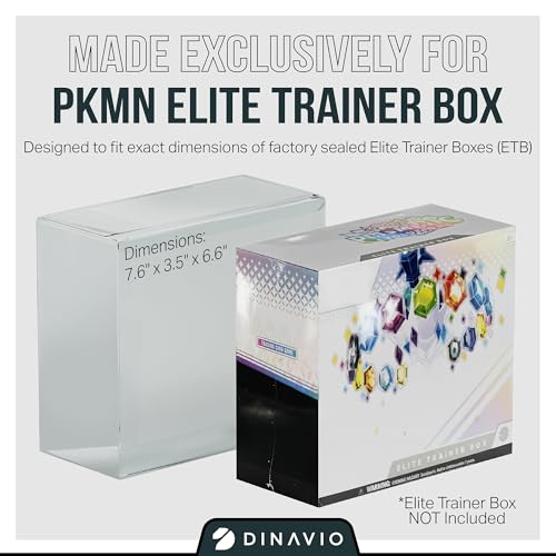 Dinavio Crafthouse PET Plastic ETB Protector Case 10 Pack - Elite Trainer Box Protector - ETB Case Compatible with Elite Trainer Boxes (Pack of 10)