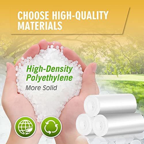 105 Count Small Trash Bags, 4 Gallon Garbage Can Liners - Unscented Wastebasket Clear Trash Bags for Bathroom, Kitchen, Bedroom, Cleaning Supplies (15 Liter)