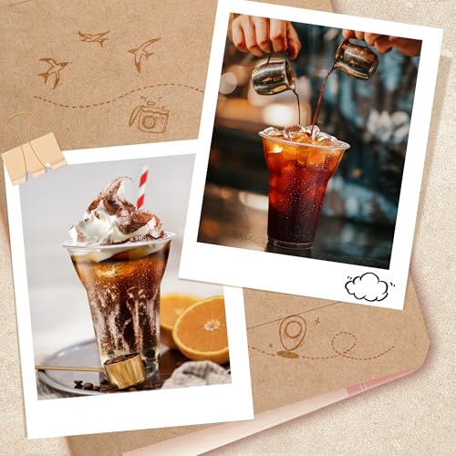 tchrules 50 PCS 12oz Plastic Parfait Cups with Spoons & Paper Straws, Disposable Root Beer Float Cups for Party, Clear Crystal Dessert Cup for Milkshake Ice Cream Sundae Cold Drinks Christmas Supplies