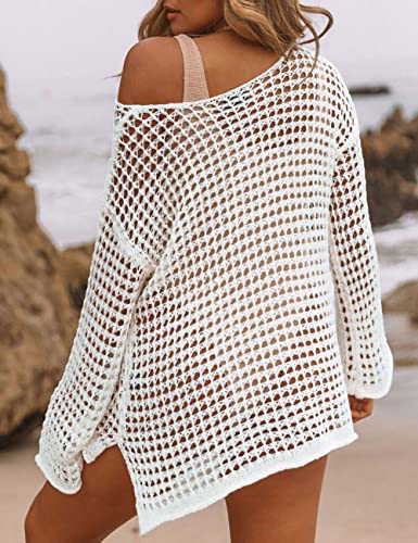 Bsubseach Crochet Cover Ups for Women Sexy Hollow Out Swim Cover Up Knit Summer Outfits