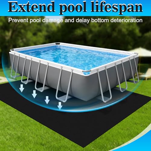 11x7.5ft Rectangular Pool Liner Pad for Above Ground Swimming Pools,Thickened Under Pool Mat Padding,Pools Bottom Liner Protector to Prevent Punctures & Extend Liner Life
