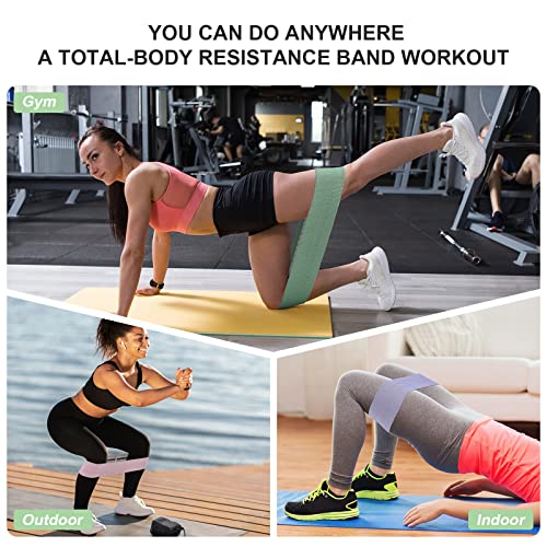 Booty Bands Set, Resistance Bands for Working Out, Exercise Bands for Women and Men Legs and Butt, Stretch Bands for Pilates, Yoga Starter Set