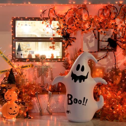 JMEXSUSS 33FT 100 LED Orange Lights for Halloween, Battery Operated