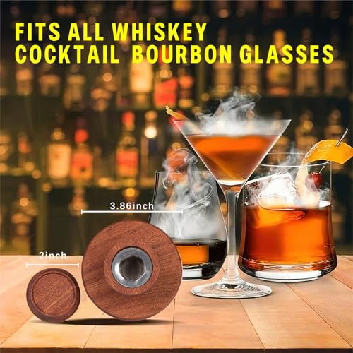 Whiskey Smoker Kit with Torch, Birthday Gifts for Him, Men, Dad, Husband, Cocktail Smoker Infuser Kit Old Fashioned Drink Smoker Kit Fathers Day Bourbon Whiskey Gifts