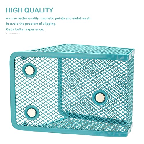 Magnetic Pencil Holder,Mesh Stainless Steel Pen Basket, Metal Writing Utensil Storage Organizer for Whiteboard,Blackboard,Kitchen, Locker, Home, or Office