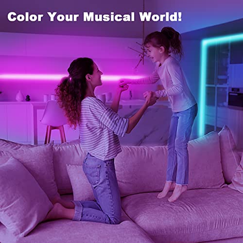 dalattin Led Strip Lights 200ft (2 Rolls of 100ft), Led Lights for Bedroom with App & Remote Control, 24V Led Lights Strip for Room & Festival