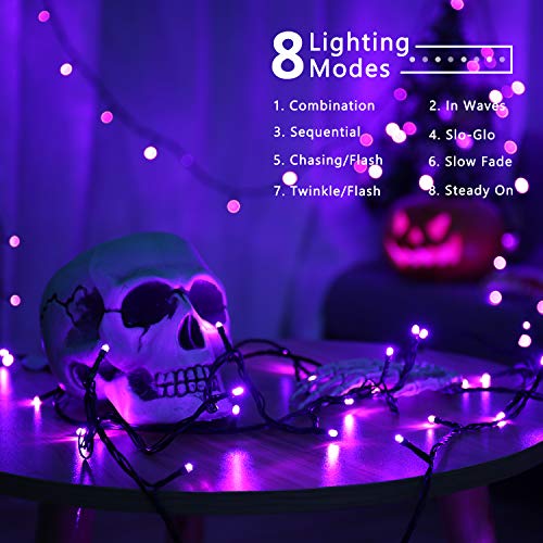 BrizLabs Purple Halloween String Lights Connectable Plugin 78.74 ft 240 LED