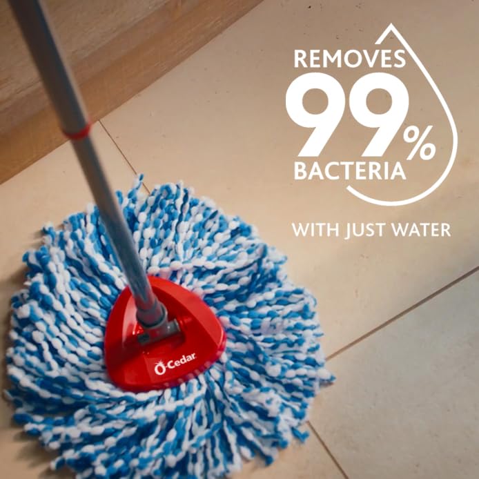 O-Cedar EasyWring RinseClean Spin Mop Microfiber Refill, 1-Pack, Blue