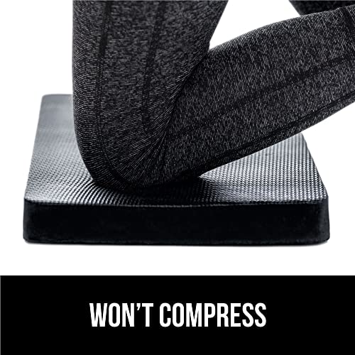 GORILLA GRIP® Extra Thick Patent Pending Supportive Foam Kneeling Pad, Large Cushion Knee Pads for Gardening, Baby Bath Time, Dirt and Water Resistant, Workout and Garden Supplies, 17.5x11, Black