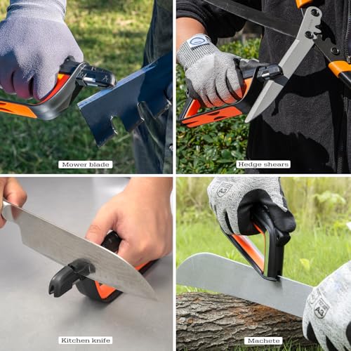 SHARPAL 103N All-in-1 Knife Garden Tool Multi-Sharpener for Lawn Mower Blade, Axe, Hatchet, Machete, Pruner, Hedge Shears, Scissors Fathers Day Gift