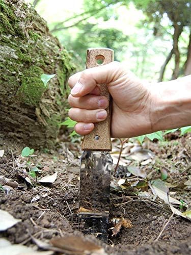 NISAKU NJP650 The Original Hori Hori Namibagata Stainless Steel Weeding Knife, 7.25-Inch Blade