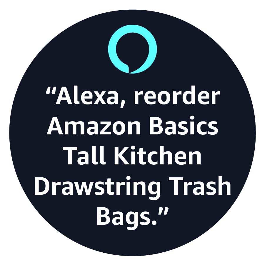 Basics Tall Kitchen Drawstring Trash Bags, Sturdy and Tear Resistant, 13 Gallon, Unscented, 120 Count
