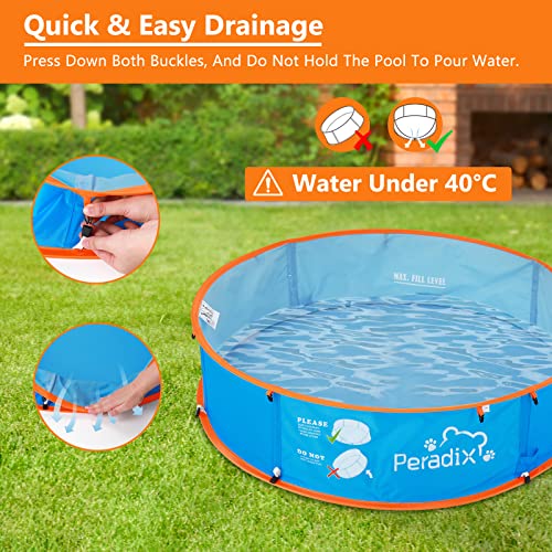 Peradix Paddling Pool for Kids & Pets Infant Ball Pit Tent, Baby Beach Tent, Toddler Wading Pool UV Sun Shelter Canopy with Mosquito Net, Portable Pop Up Tent Summer Beach Toys for Child