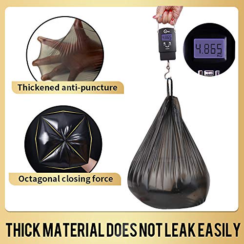Handle Trash Bags 4 Gallon 100 Counts Small Garbage Bags for Office,Kitchen,Bedroom Waste Bin, Rubbish,Trash Can Liner