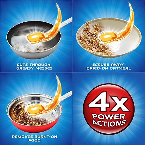 Finish Gelpacs Dishwasher Detergent Pods, Quick Dissolving Cleaning Power, Fights Grease & Dried-On Food, Easy-to-Use Pre-Measured Dishwasher Soap, Orange Scent, 84 Count