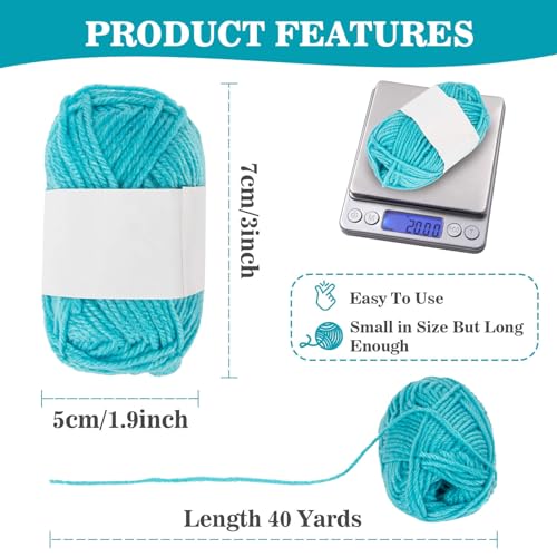 15x20g Acrylic Yarn for Crocheting